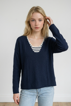 Load image into Gallery viewer, Layered Scoop Neck Sweater