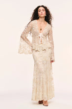 Load image into Gallery viewer, Ryana Pearl Embroidered Mesh Maxi Skirt