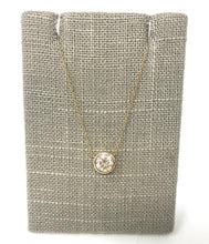 Load image into Gallery viewer, Diamond Bezel Solitaire Pendant Necklace