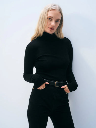 Superfine Cashmere Blend Turtleneck