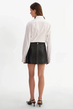 Load image into Gallery viewer, Serena Leather Basket Weave Mini Skirt
