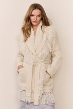 Load image into Gallery viewer, Daphira Fringe Alpaca Wrap Cardigan