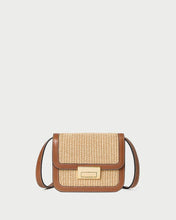 Load image into Gallery viewer, Desi Natural/Cacao Straw Crossbody