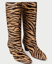 Load image into Gallery viewer, Cleo Zebra Mid-Calf Boot