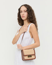 Load image into Gallery viewer, Desi Natural/Cacao Straw Crossbody