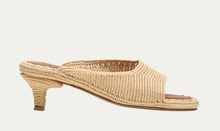 Load image into Gallery viewer, Port Raffia Kitten-Heel Slide Sandal
