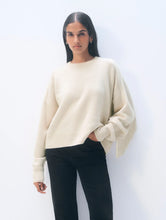 Load image into Gallery viewer, Cashmere Blend Luxe Fringe Crewneck