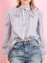 Load image into Gallery viewer, Annabel Pansy Sky Shirt