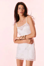Load image into Gallery viewer, Olivine Linen Crochet Lace Mini Dress