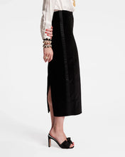 Load image into Gallery viewer, Tuxedo Maxi Skirt Velvet