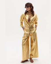 Load image into Gallery viewer, Culotte Metallic Linen Pants