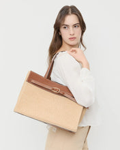 Load image into Gallery viewer, Aidan Natural Straw Work Tote