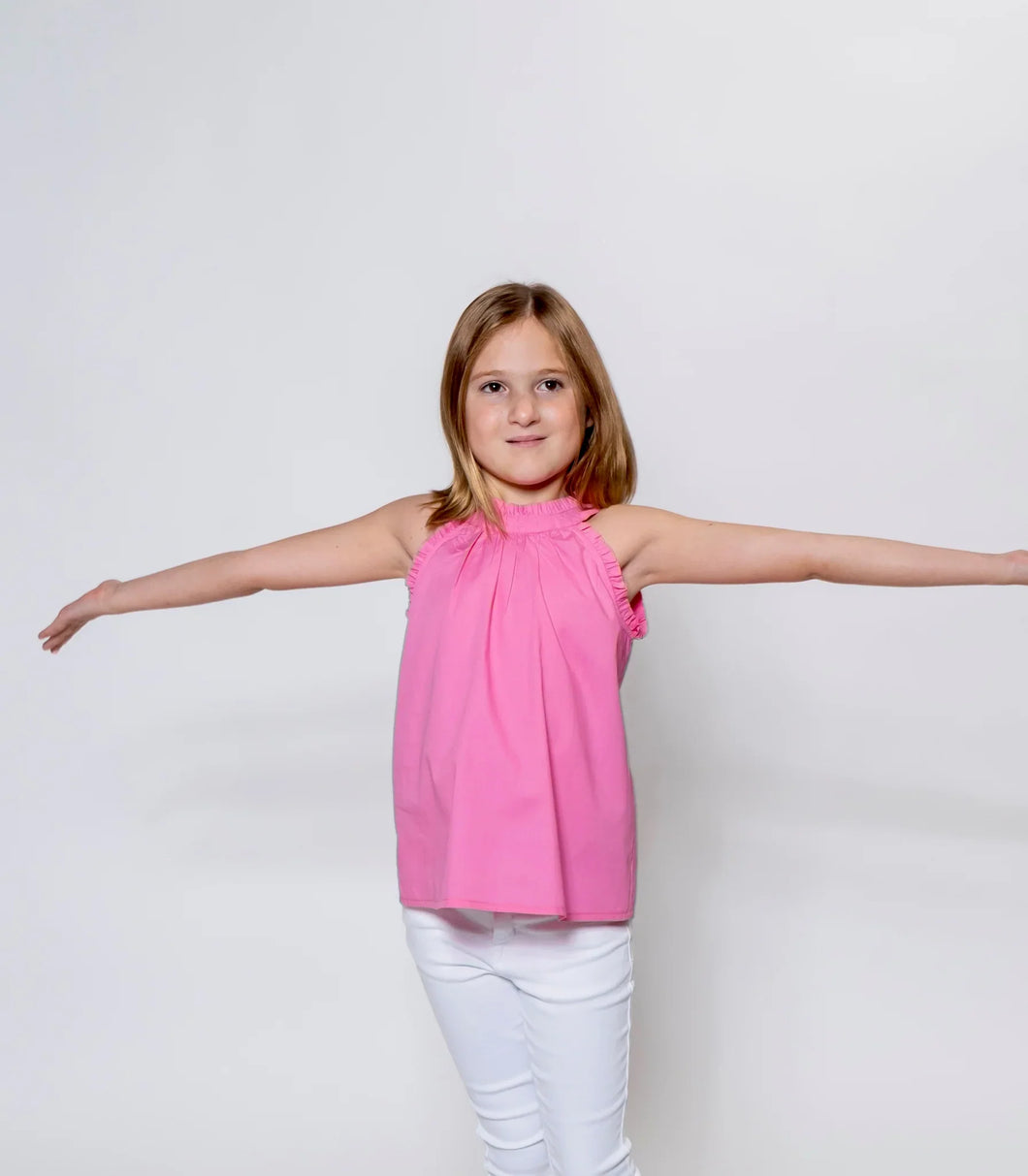 Chaney Sleeveless Ruffle Top