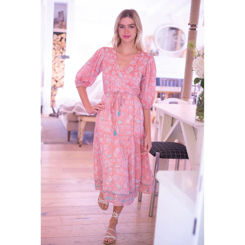 Flora Midi Wrap Dress