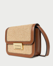 Load image into Gallery viewer, Desi Natural/Cacao Straw Crossbody