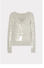 Load image into Gallery viewer, Ilaria Sequin Vneck Sweater Top