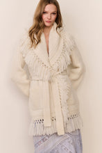 Load image into Gallery viewer, Daphira Fringe Alpaca Wrap Cardigan