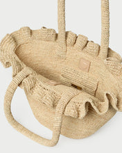 Load image into Gallery viewer, Cyrus Natural Ruffled Woven Tote