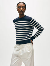 Load image into Gallery viewer, The Cashmere Striped Crewneck