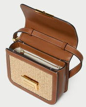 Load image into Gallery viewer, Desi Natural/Cacao Straw Crossbody
