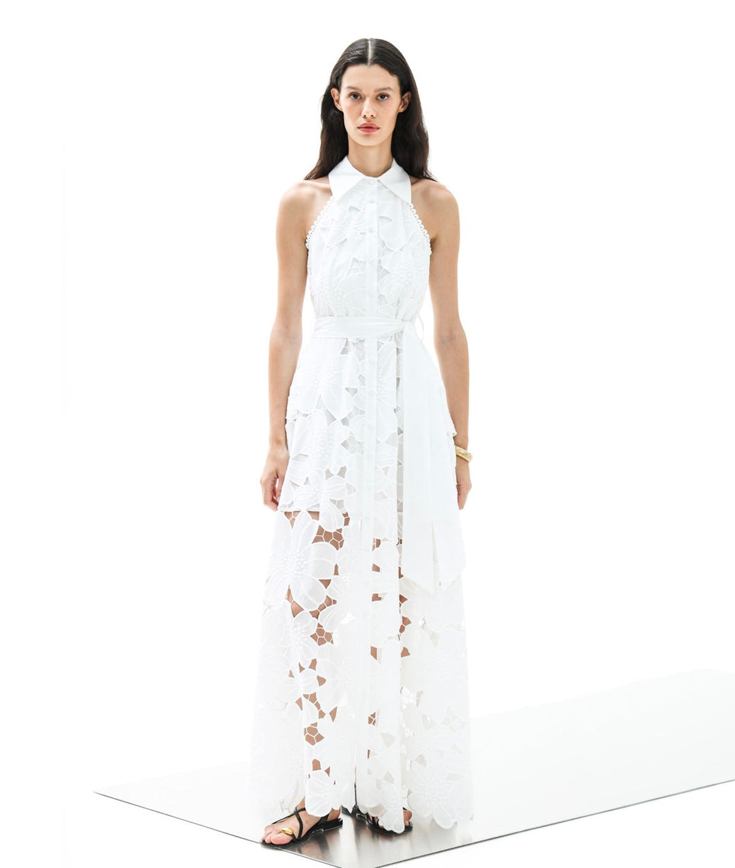 Iris Cotton Sleeveless Maxi shirt dress