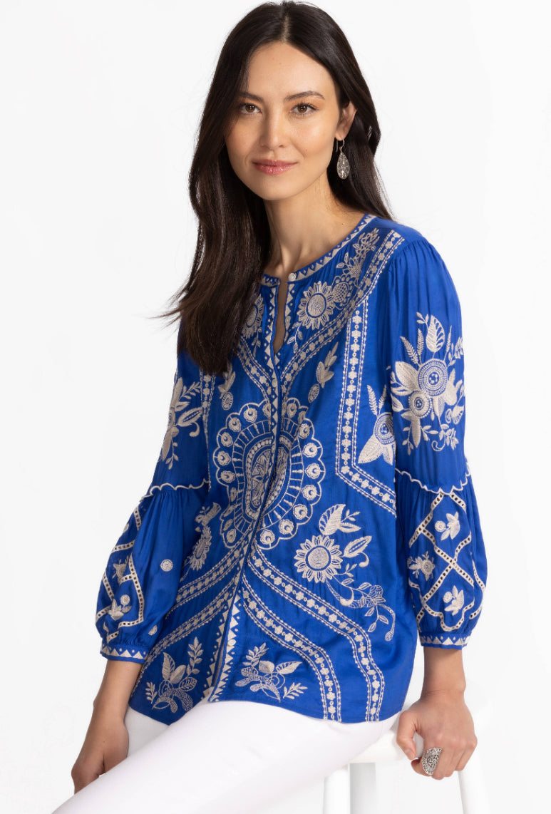 Scallop Sleeve Blouse