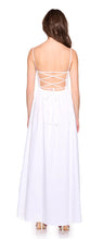 Load image into Gallery viewer, Poplin Lace Up Maxi Dress