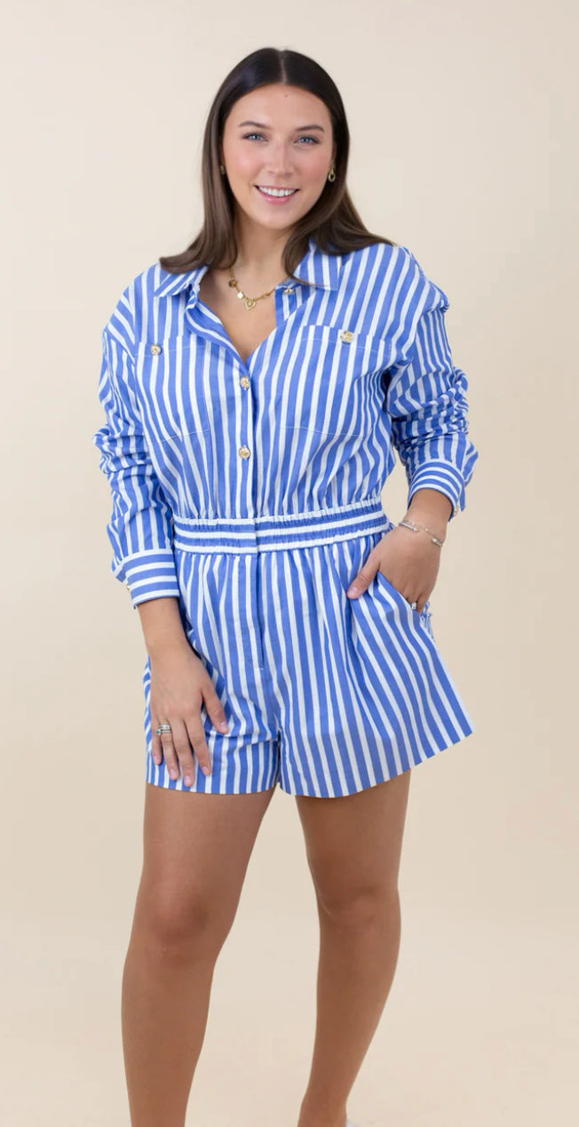 Yera Wide Stripe Romper