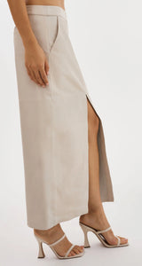 Abia Bon Low Waist Leather Skirt