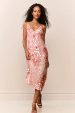 Load image into Gallery viewer, Kayleen Peach Sequin Midi Dress