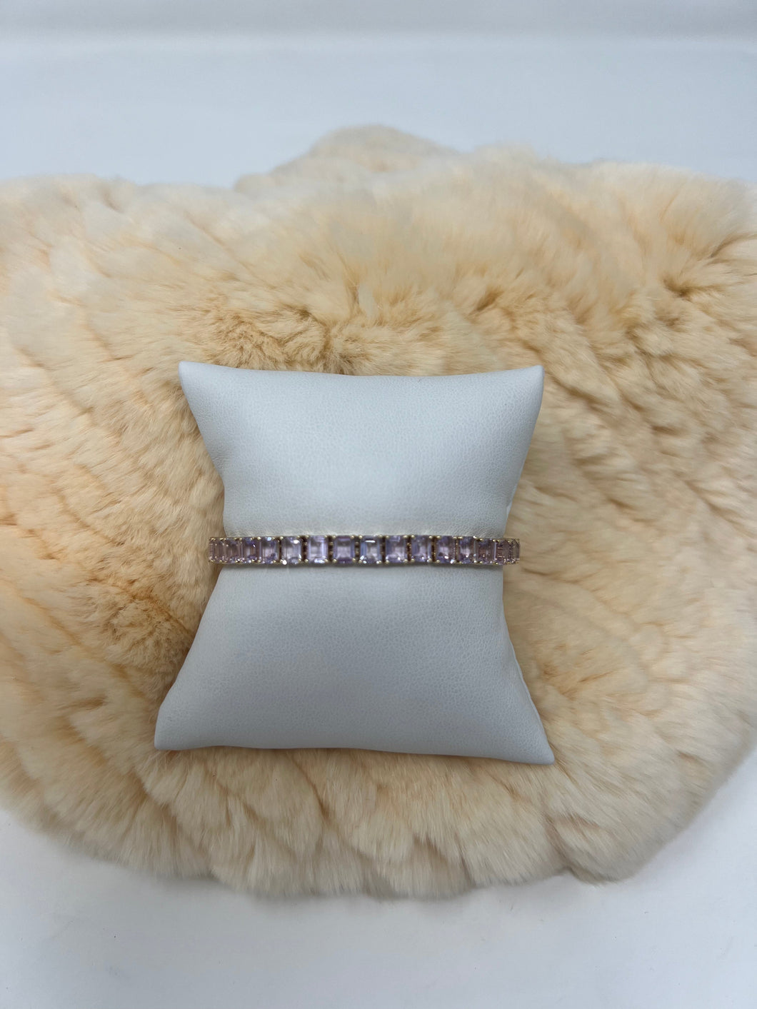 Pink Topaz Tennis Bracelet