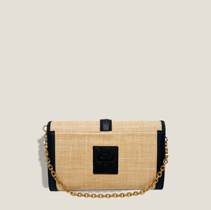Eloise Woven Clutch-Noir
