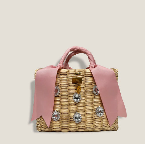 Gigi Basket Bag-Rose