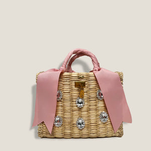 Gigi Basket Bag-Rose