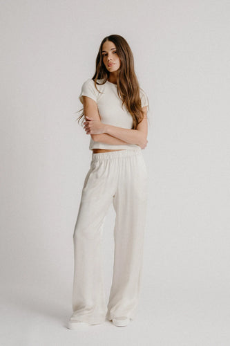 BRYNN WIDE LEG SILK PANT