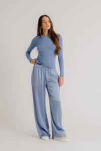 BRYNN WIDE LEG SILK PANT