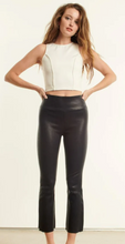 Load image into Gallery viewer, Leather Crop Flare Legging
