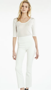 Leather Crop Flare Legging