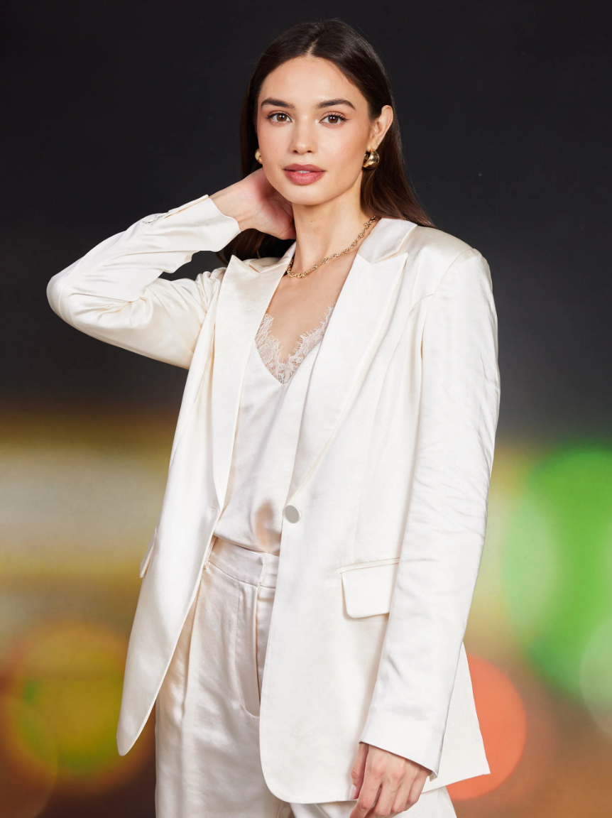 Satin Tailored Blazer