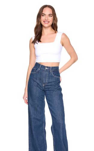 Wide Strap Crop Top