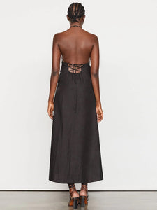 Lace Back Halter Dress