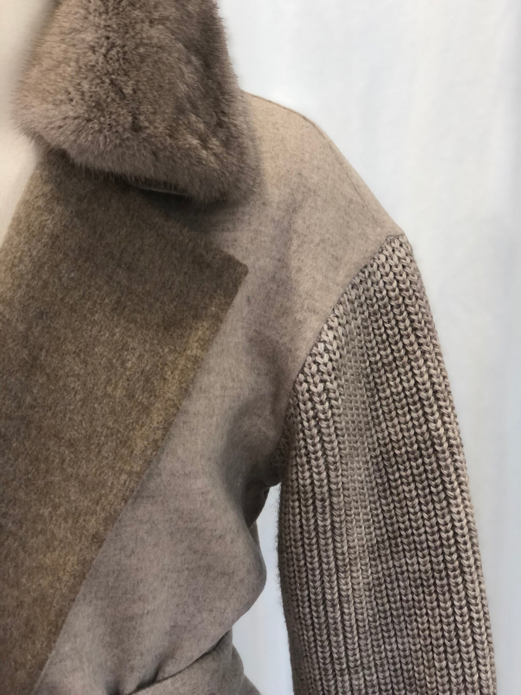 Rivo Coat Wool Loro Piano Collar Mink